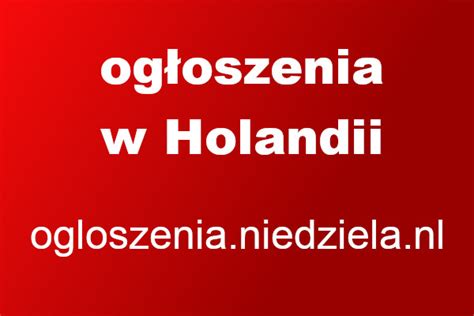 niedziela nl poznajmy sie|Tysiące ogłoszeń, serwis ogłoszeniowy Polaków w Holandii